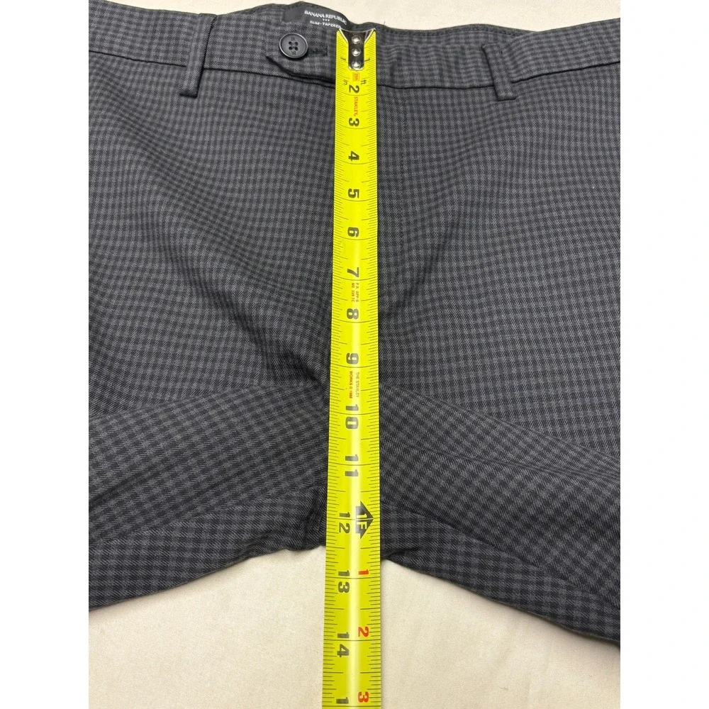 NWT Banana Republic Grayson Slim Tapered Ankle Pants Mens 34x29 Grey Houndstooth